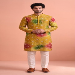 Men’s Embroidered Kurta Pajama with Dupatta